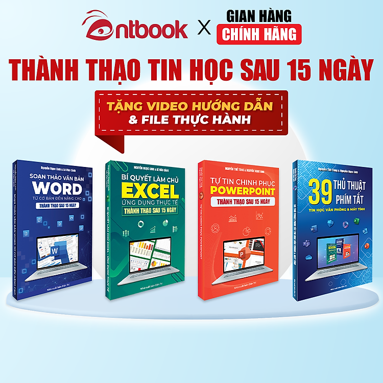 Bộ 4 Cuốn Sách Word – Excel – Powerpoint – 39 Thủ Thuật Phím Tắt