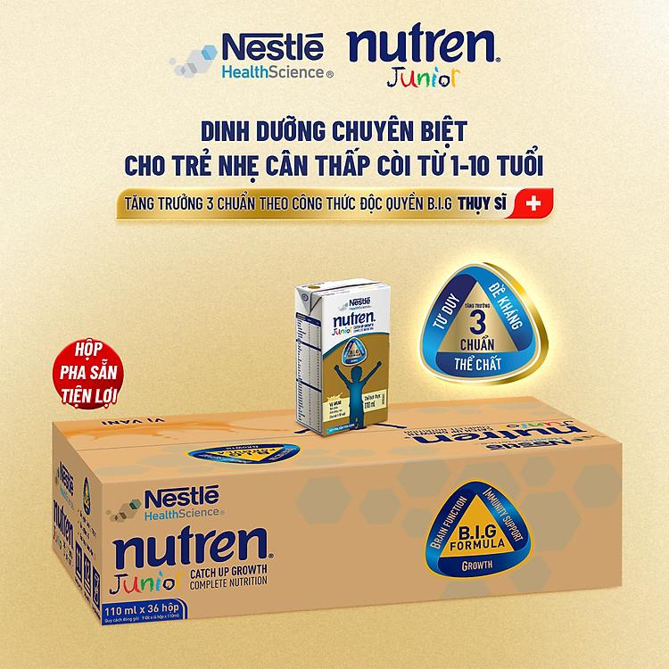 Thùng 36 hộp Nutren Junior 110ML Đảm bảo Giá rẻ - Hình ảnh 4