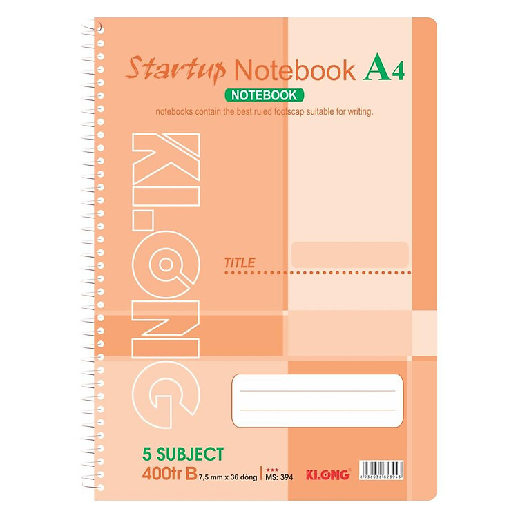 Sổ Kẻ Ngang Lò Xo Đơn Startup KLONG A4 (400 trang) - Ảnh 2