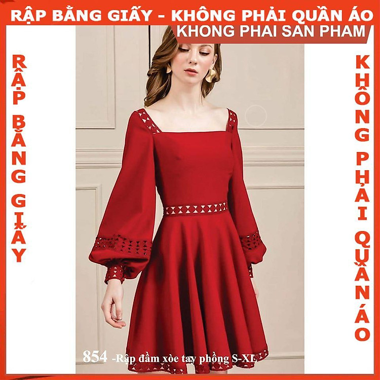 Rập Giấy A0 Đầm Nữ Mã 854 (Bản Vẽ)