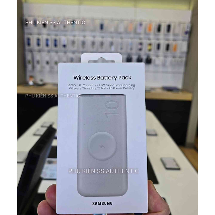 Pin Dự Phòng KHÔNG DÂY Samsung 10.000mAh 25W (EB-U2510) (kèm cáp Type-C 0.2m) - Hàng Chính Hãng
