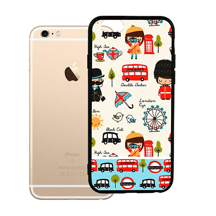 Ốp lưng viền TPU cao cấp dành cho iPhone 6 Plus - London 02