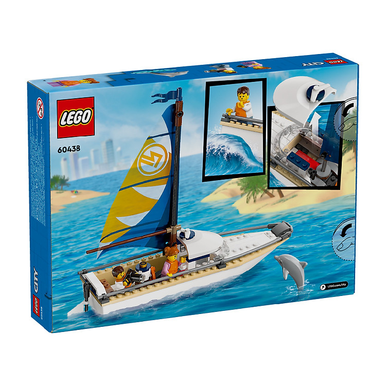 LEGO CITY 60438 Thuyền Buồm Ngắm Cá Heo Chính hãng Giá rẻ - Hình ảnh 3