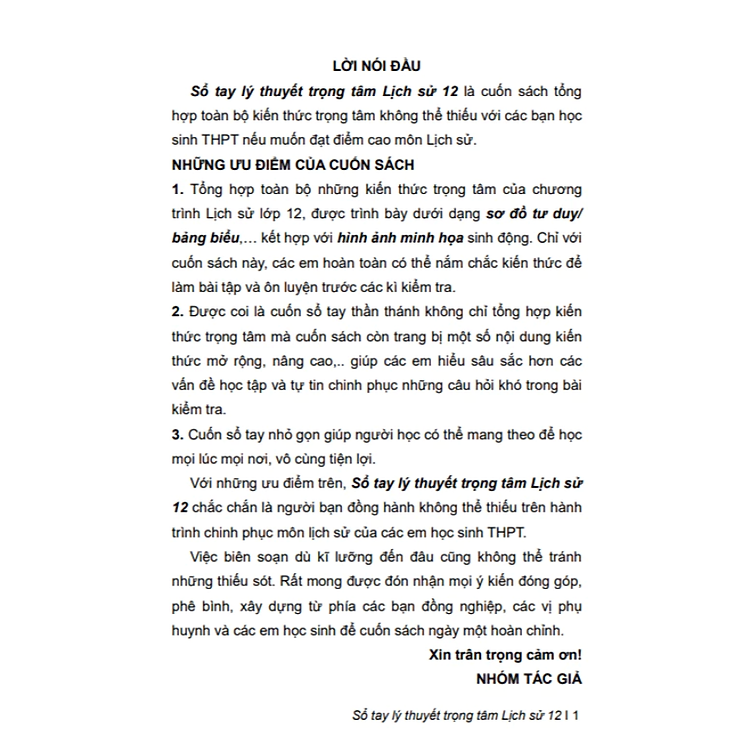 Sổ tay lí thuyết trọng tâm Lịch Sử 12 - Ảnh 3