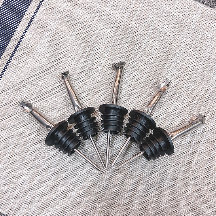 Combo 5 vòi rót rượu, dầu ăn đa năng Inox 304 DandiHome có nắp đậy