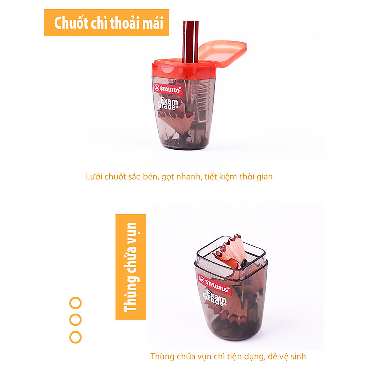 Bộ Gọt Bút Chì Stabilo Exam Grade PS4518 (2 chiếc) - Ảnh 4