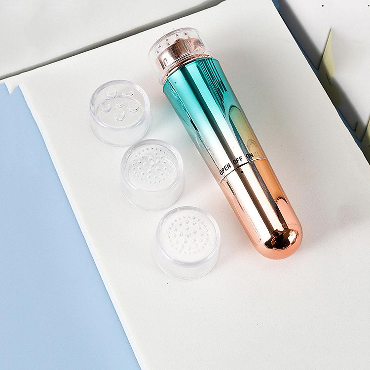 Máy massage mặt cầm tay 4 đầu giúp giảm mệt mỏi làm đẹp da xóa thâm quầng mắt (có hàng sẵn) (Hàng Chính Hãng)