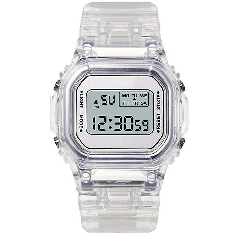 Đồng Hồ thể thao nữ KASAWI K001 đồng hồ điện tử nữ mặt vuông thời trang 2020 dây trong silicon