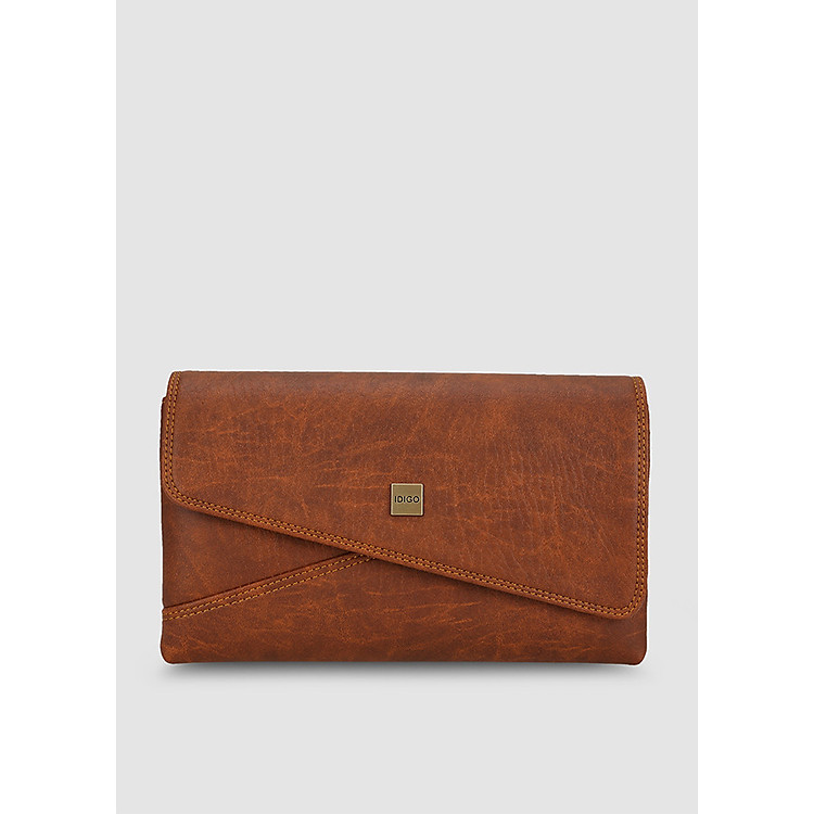 Túi đeo chéo nữ thanh lịch IDIGO FB2 - 380, túi xách cầm tay dáng chữ nhật nắp gập