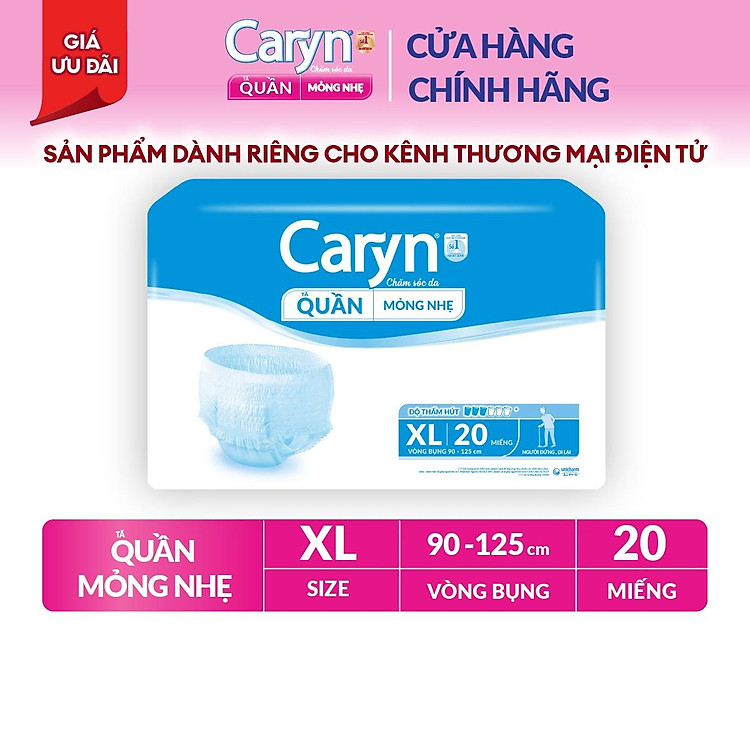 Tã Bỉm Quần Người Lớn Caryn Size XL Chính hãng Ưu đãi