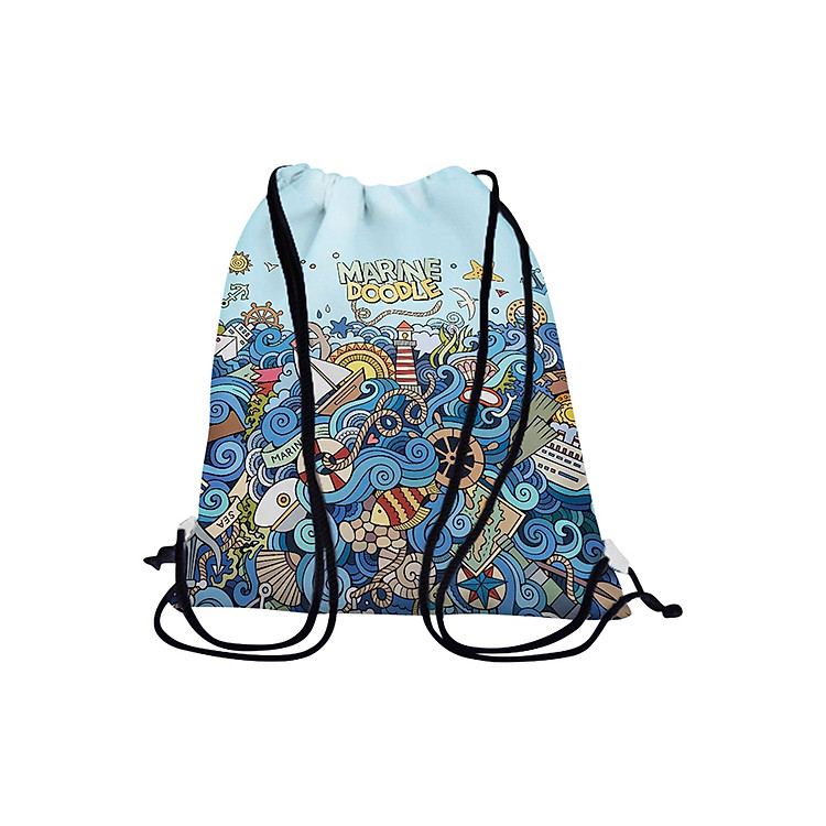 Túi Rút Unisex In Hình Marine Doodle - BDAT045