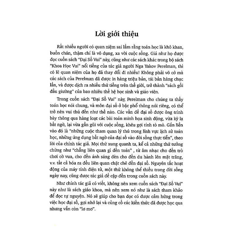 Đại Số Vui (Tái Bản) - Ảnh 3