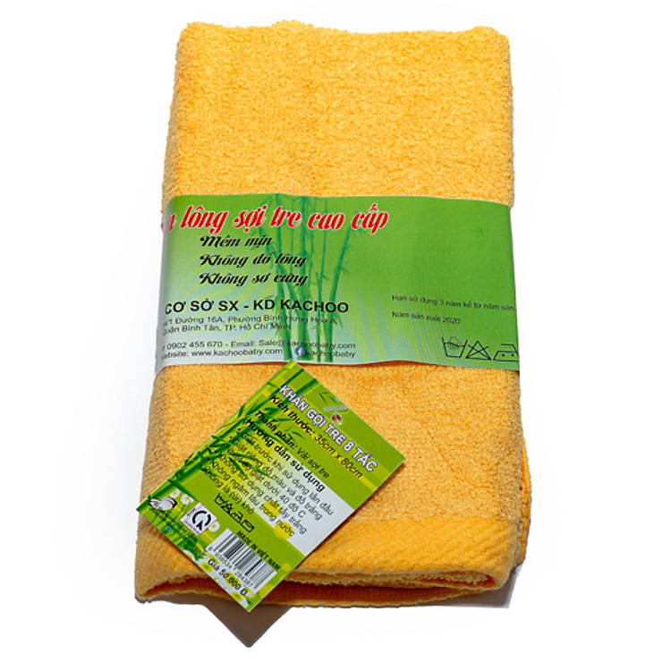 Khăn mặt sợi tre KACHOO 30x50cm Chính hãng Ưu đãi - Hình ảnh 2