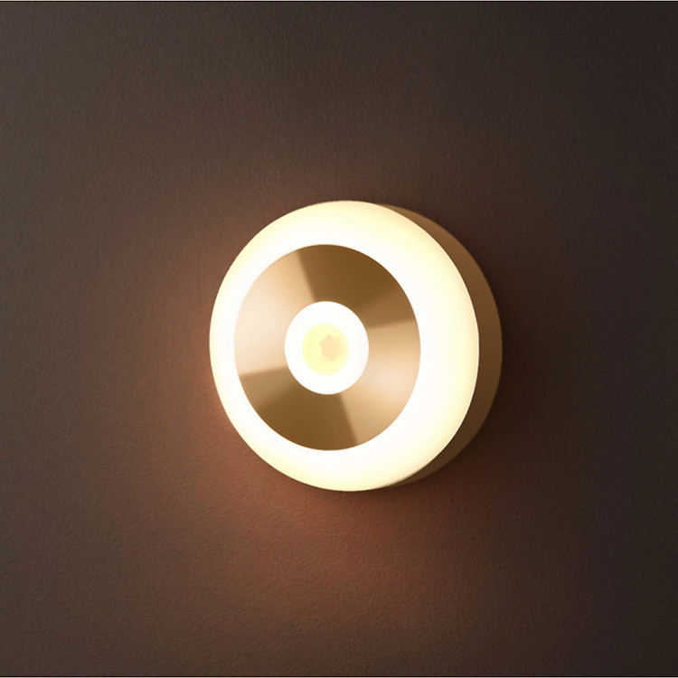 Đèn ngủ cảm ứng thông minh tự động bật tắt | Sáng màu nắng ấm | Để bàn, treo xoay 360 độ và gắn tường tiện dụng