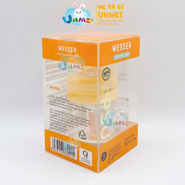 Bình sữa PPSU Wesser 60ml UnMei Giá tốt - Hình ảnh 3
