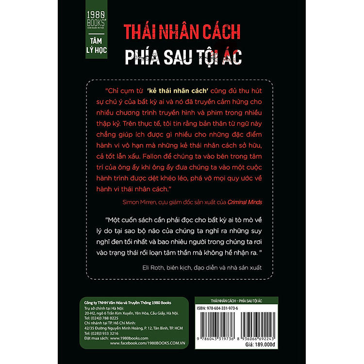 Thái Nhân Cách - Phía Sau Tội Ác (Khám Phá Bộ Não Của Những Kẻ Sát Nhân Máu Lạnh) - Ảnh 2