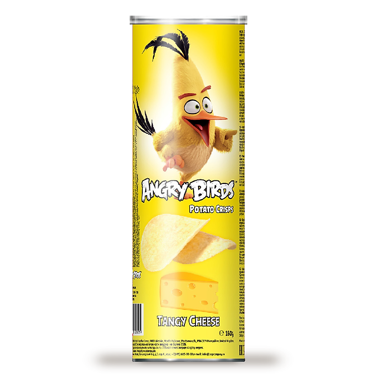 Bánh Snack Khoai Tây Angry Birds Vị Phô Mai (160g / Lon)