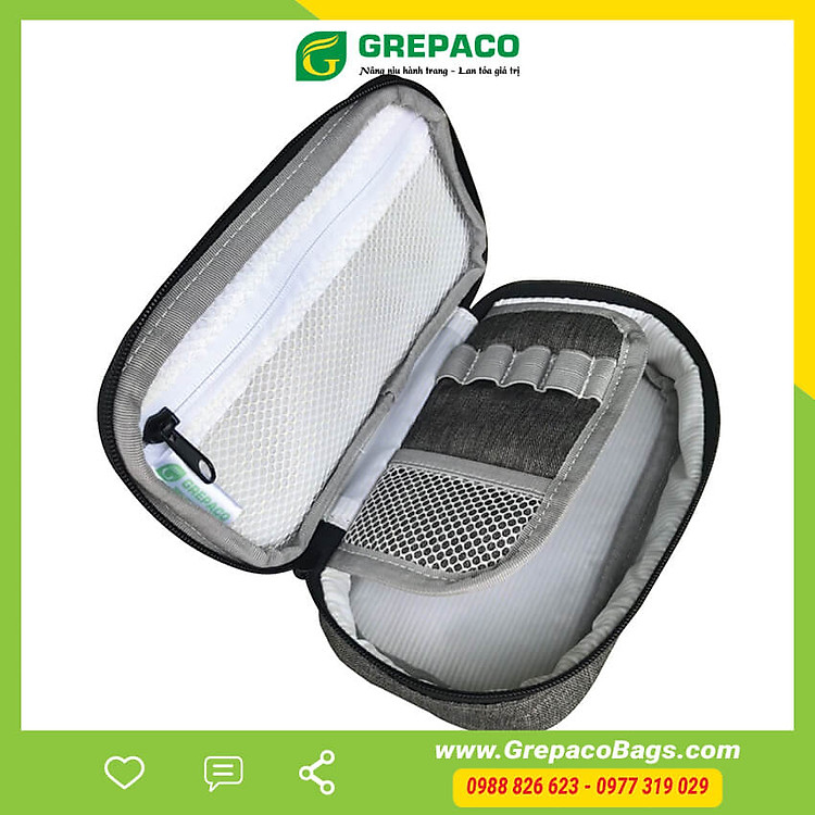 Hộp Đựng Bút Đa Năng Grepaco Bằng Vải Bố Canvas