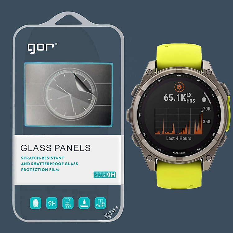 Miếng Dán Cường Lực GOR cho Garmin Fenix E / Garmin Enduro 3 / Garmin Fenix 8 Amoled / Garmin Fenix 8 Solar Size 43/47/51mm - Hàng Chính Hãng