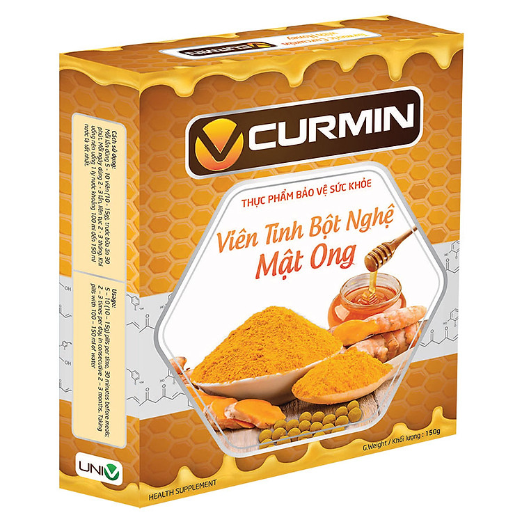 Thực Phẩm Chức Năng Viên tinh bột nghệ mật ong VCURMIN Viện Khoa Học Công Nghệ