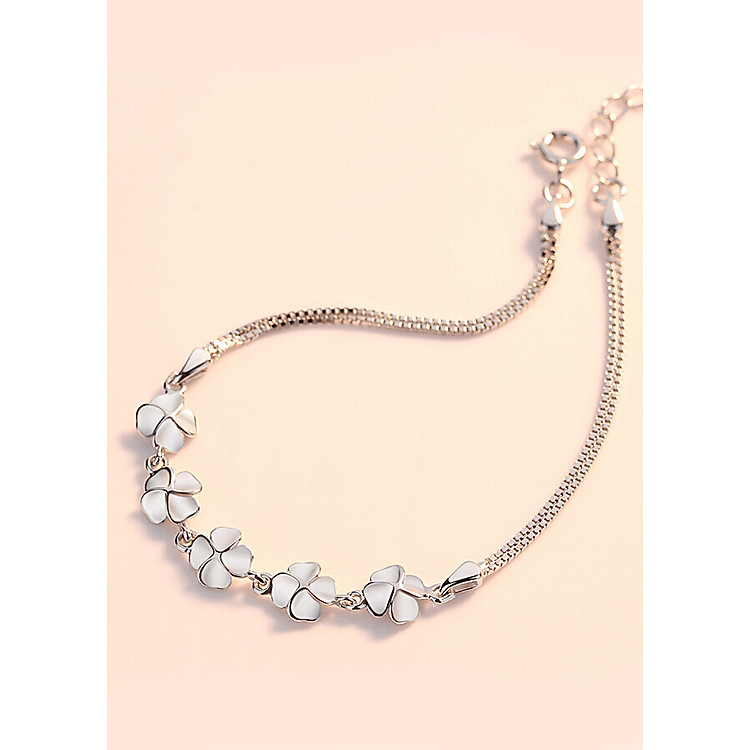 Lắc tay cỏ 4 lá may mắn