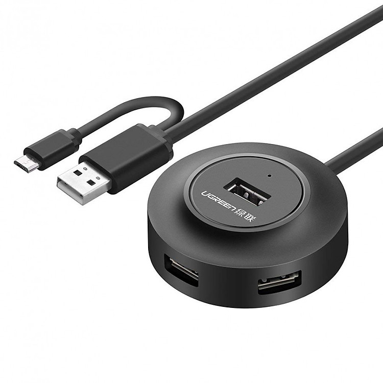 HUB USB 2.0 4 cổng có chức năng OTG UGREEN 20278 - Hàng Chính Hãng