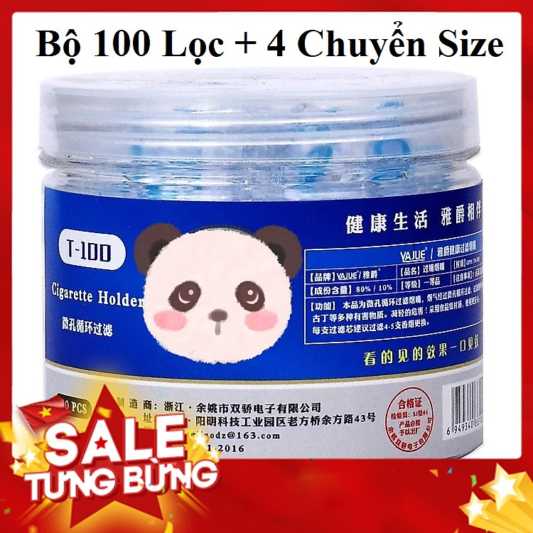 Hộp 100 Đầu Lọc Thuốc Lá Nhật Bản (kèm 4 Ron)