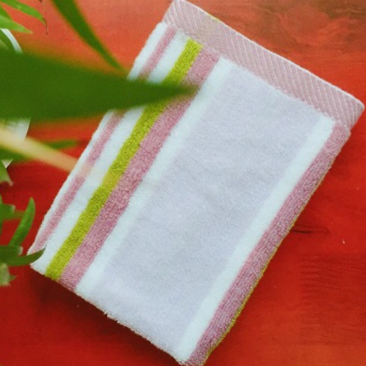 Set 2 khăn lau mặt sọc 38 x 27cm - Màu ngẫu nhiên