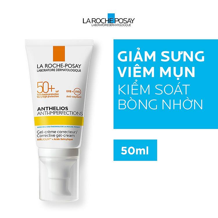 Kem Chống Nắng Dành Cho Da Bóng Dầu, Dễ Nổi Mụn La Roche-Posay Anthelios Anti-Imperfection 50ml