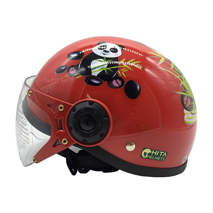 Mũ Bảo Hiểm Trẻ Em 1/2 Đầu Có Kính Chita CT27 (K) Họa Tiết Gấu