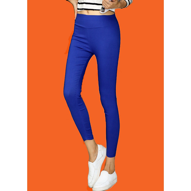 Quần nữ legging co giản 4 chiều có túi sau form chuẩn bao đẹp-157-xanh