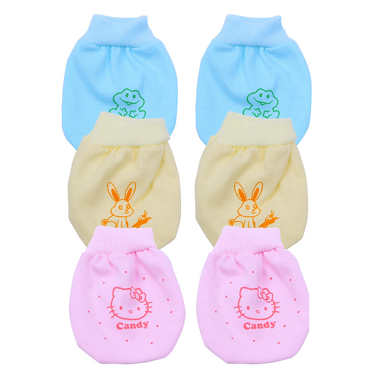 Combo 3 Bộ Bao Tay + Bao Chân In Pastel Mihababy BTC02