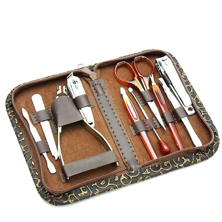 Bộ cắt móng tay 10 chi tiết kèm bao da