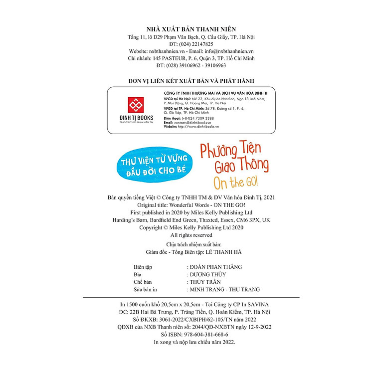 Thư Viện Từ Vựng Đầu Đời Cho Bé - Phương Tiện Giao Thông - Ảnh 2