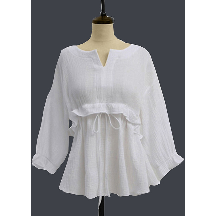Áo kiểu nữ trắng xinh xắn tay lỡ Morie Fashion (Bánh bèo điệu đà)
