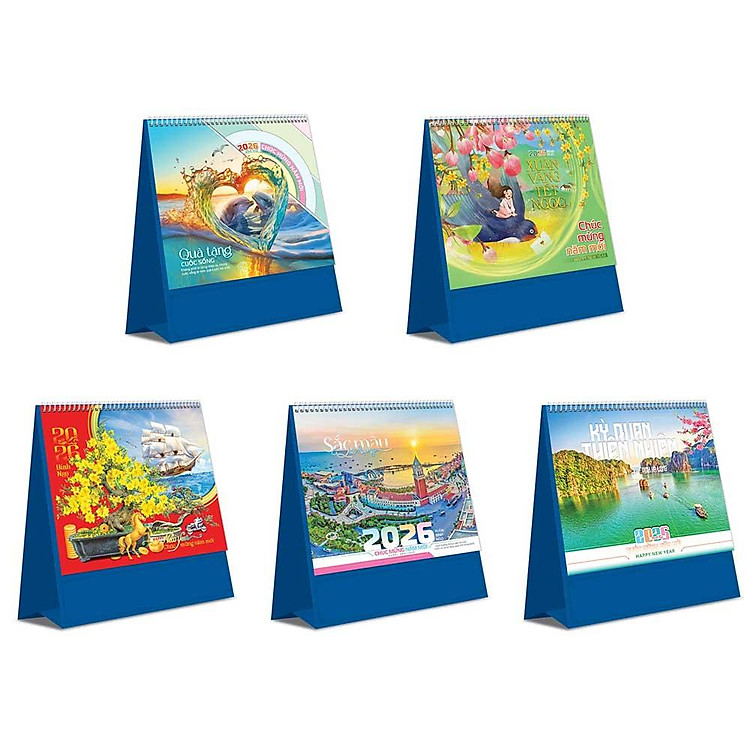 Lịch Hoa Niên 2026 - Lịch Bàn Chữ A 19x22 Các Loại (Giao mẫu ngẫu nhiên)