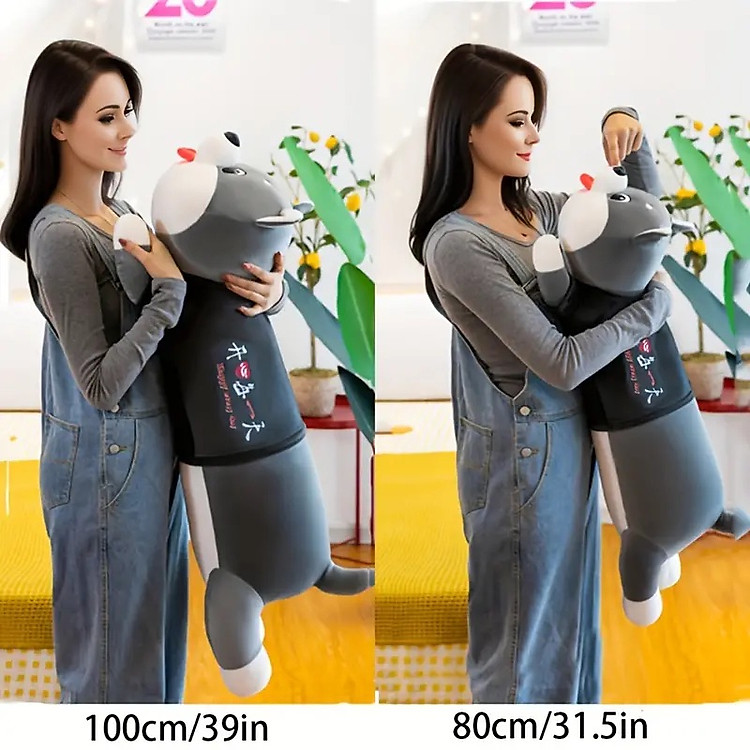 Mua Thú nhồi bông chó husky 90cm Chính hãng Giá tốt - Hình ảnh 3