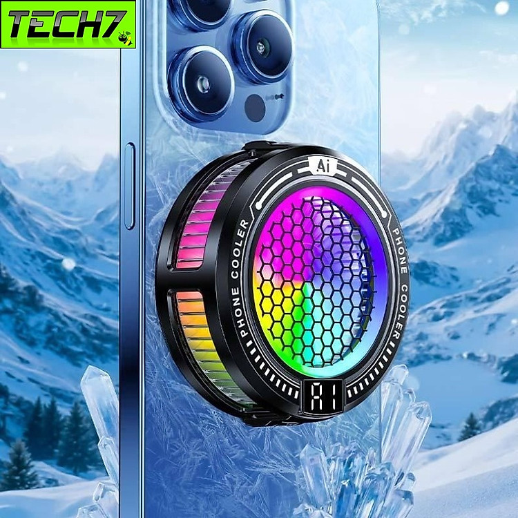 Tản nhiệt sò lạnh thông minh Led RGB TL10 Ai Gaming siêu mát cho điện thoại hàng nhập khẩu