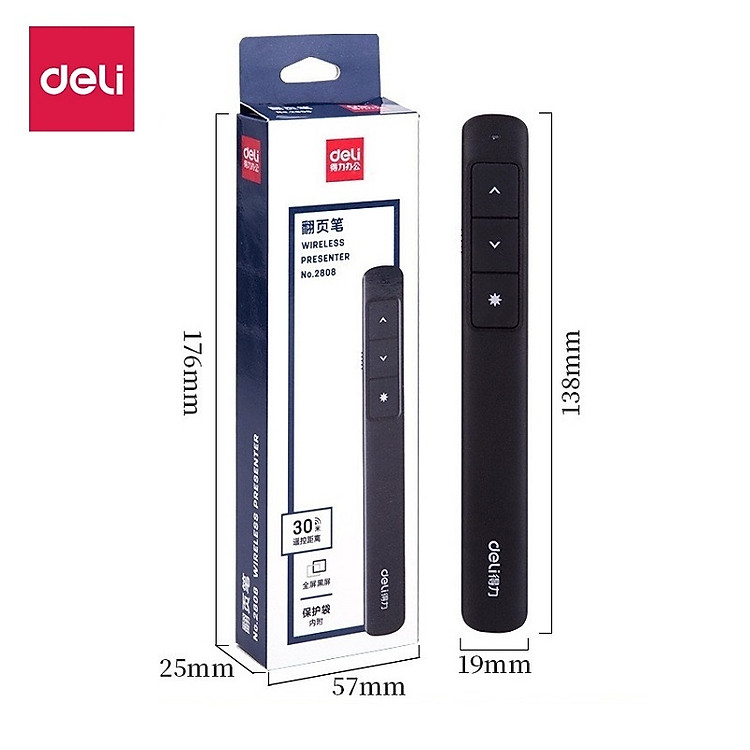 Bút Laze chỉ bảng bản đồ Deli E3933 / Thuyết trình Laser Deli 3933