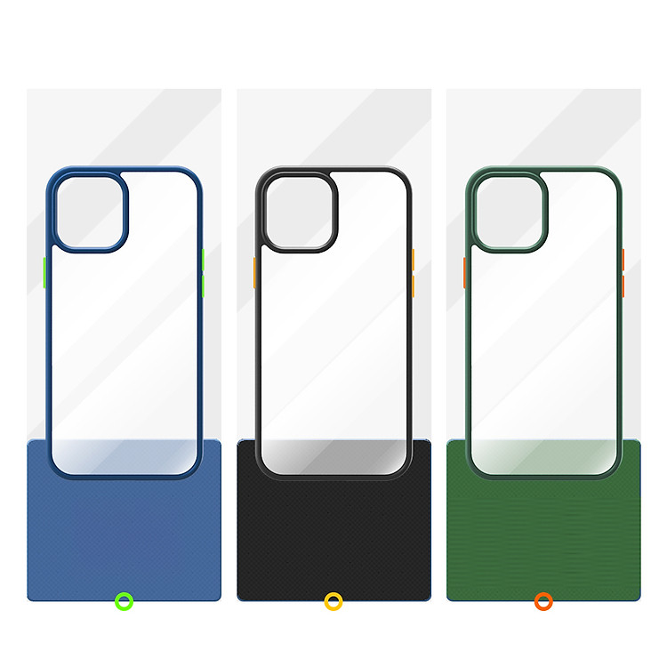 Ốp lưng trong suốt iPhone 12/ 12 Pro/ 12 pro Max Rock Guard Pro viền màu - Hàng chính hãng