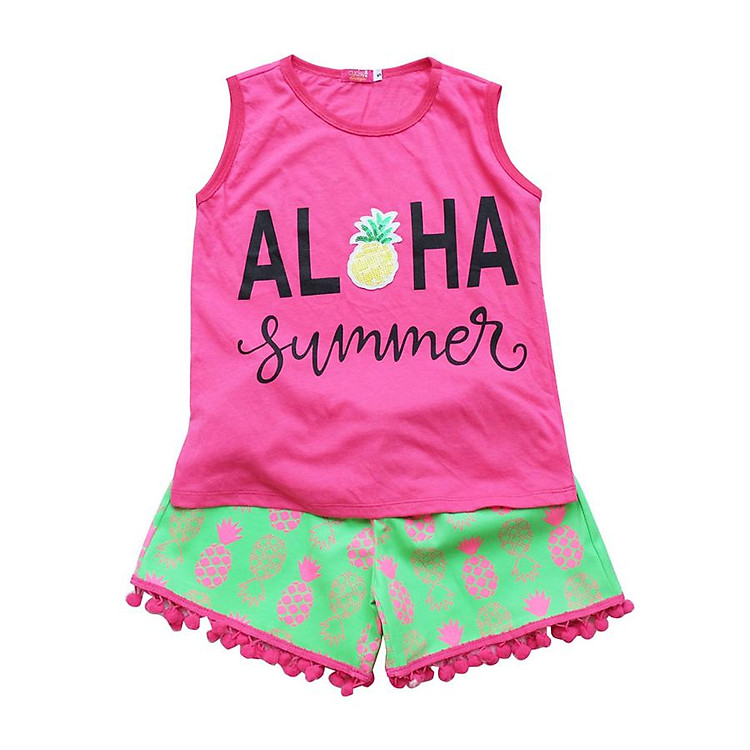 Set Áo Ba Lỗ Trái Thơm CucKeo Kids T61814 - Hồng Sen