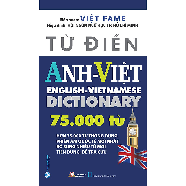 Từ Điển Anh Việt 75000 Từ – Tái Bản