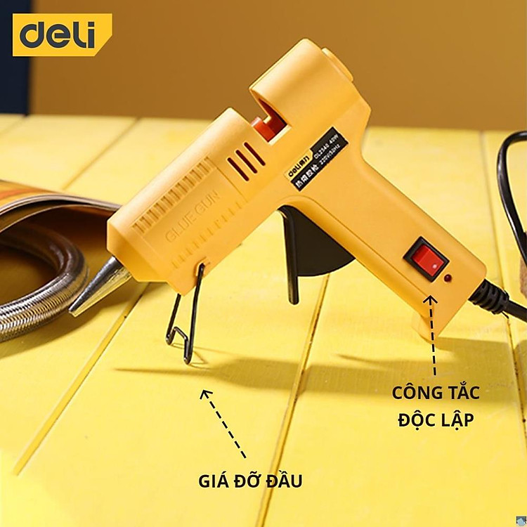 Súng Bắn Keo Deli 40W DL2540 (Màu Đen) - Ảnh 4