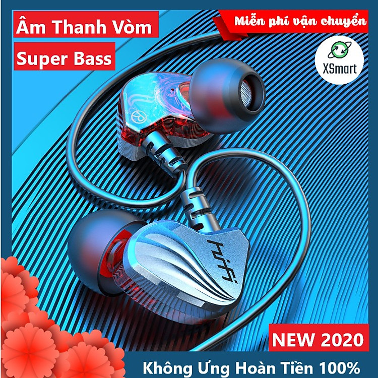 Tai Nghe Nhét Tai XSmart HiFi S2000 Pro Super Bass Chống Ồn Cực Tốt, Âm Thanh Khủng, Chơi Game Ngon - Hàng Chính Hãng