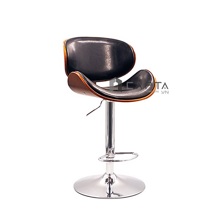 Ghế quầy bar lưng polywood chân tăng giảm thép mạ chrome bóng CB2246-P Nội thất Captaa