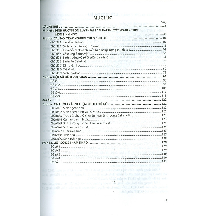 Ôn Luyện Trắc Nghiệm Thi Tốt Nghiệp Trung Học Phổ Thông (năm 2025) Môn Sinh Học - Ảnh 3