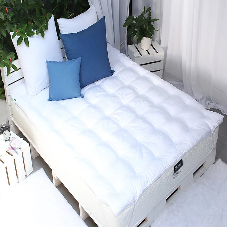 Tấm Bảo Vệ Nệm Toper Duluxe Edena - Trắng
