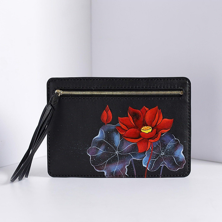 Ví thời trang / ví cầm tay nữ da bò cao cấp Tricolor De144-Sen Cổ