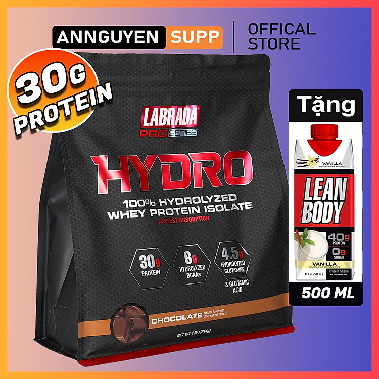 Hydro Whey Protein Labrada Bịch 1.8kg Chính Hãng BBT
