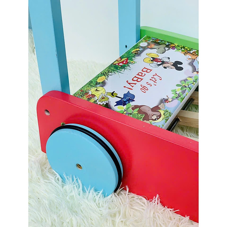 Xe tập đi gỗ cho bé 1 tuổi Chính hãng Ưu đãi - Hình ảnh 4